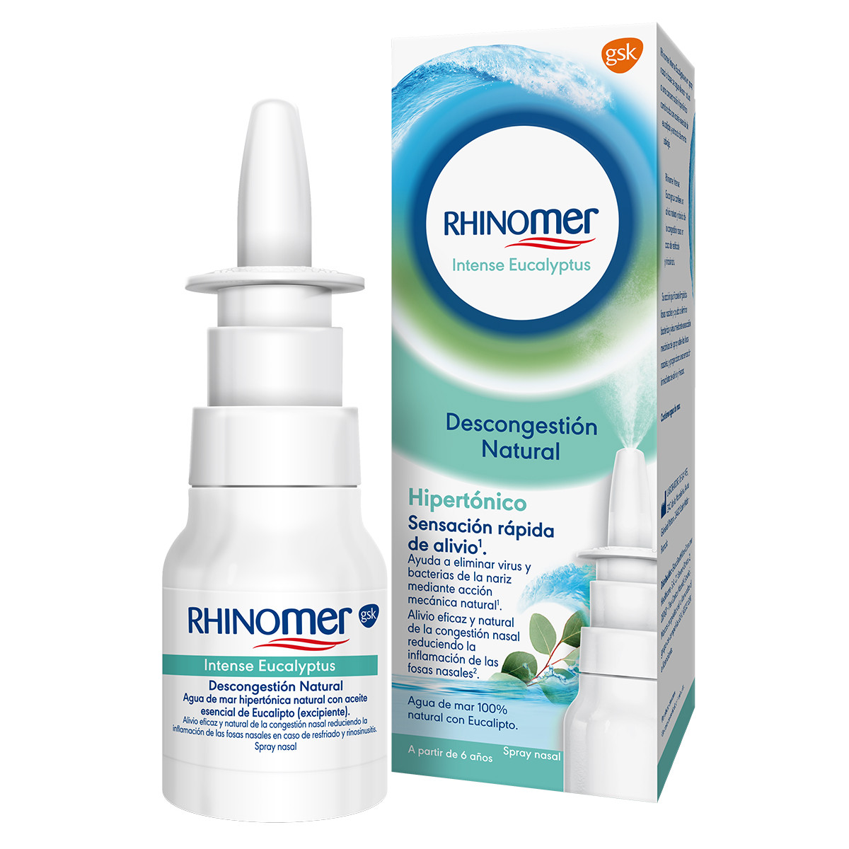 Rhinomer Spray nasal descongestionante Intense Eucalyptus 20ml