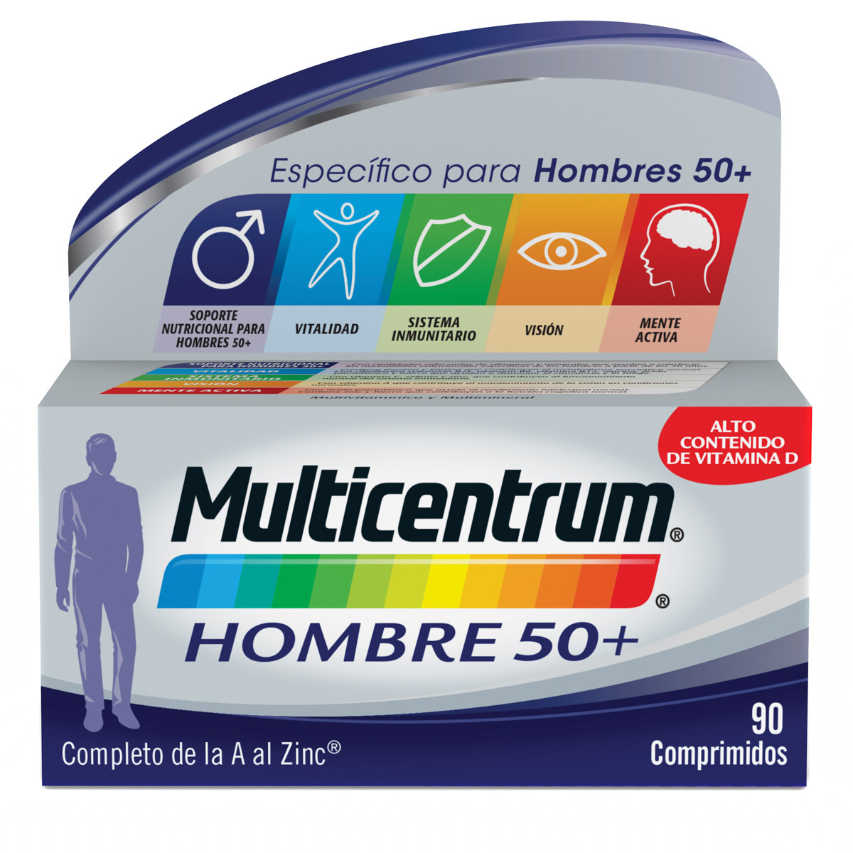 Multicentrum Hombre 50+ multivitamínico 90 comprimidos