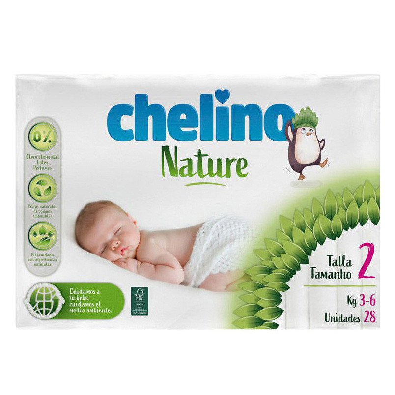 Chelino Nature pañal talla 2 28u
