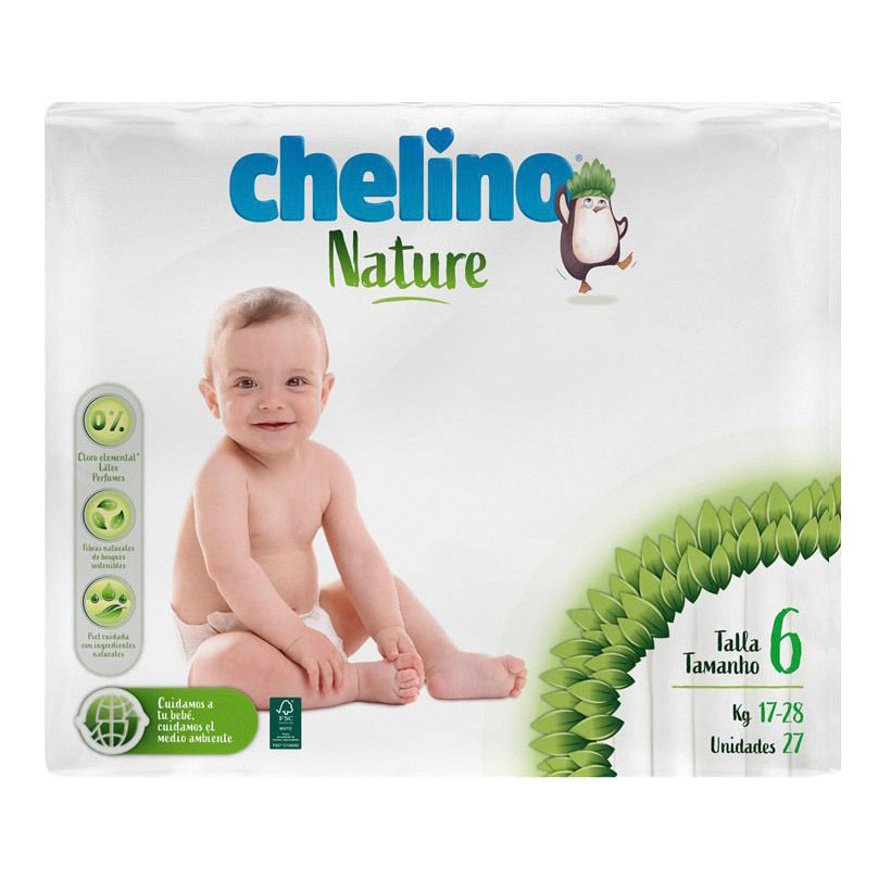 Chelino nature pañal talla 6 27unidades