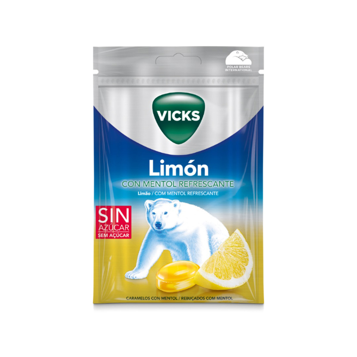 Vicks caramelos duros de limón con mentol Praims 72g