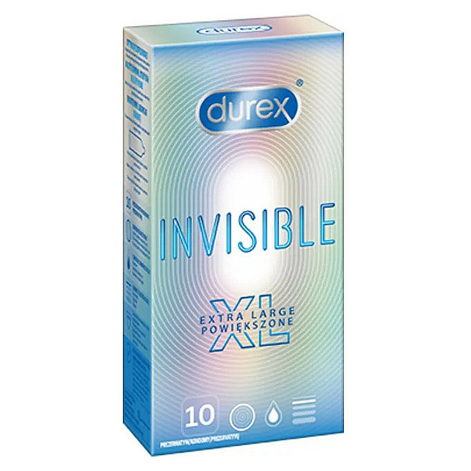 Durex Invisible preservativo talla XL 10u