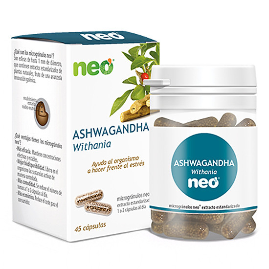 Neovital Health Neo Ashwagandha suplemento relajante 45 cápsulas