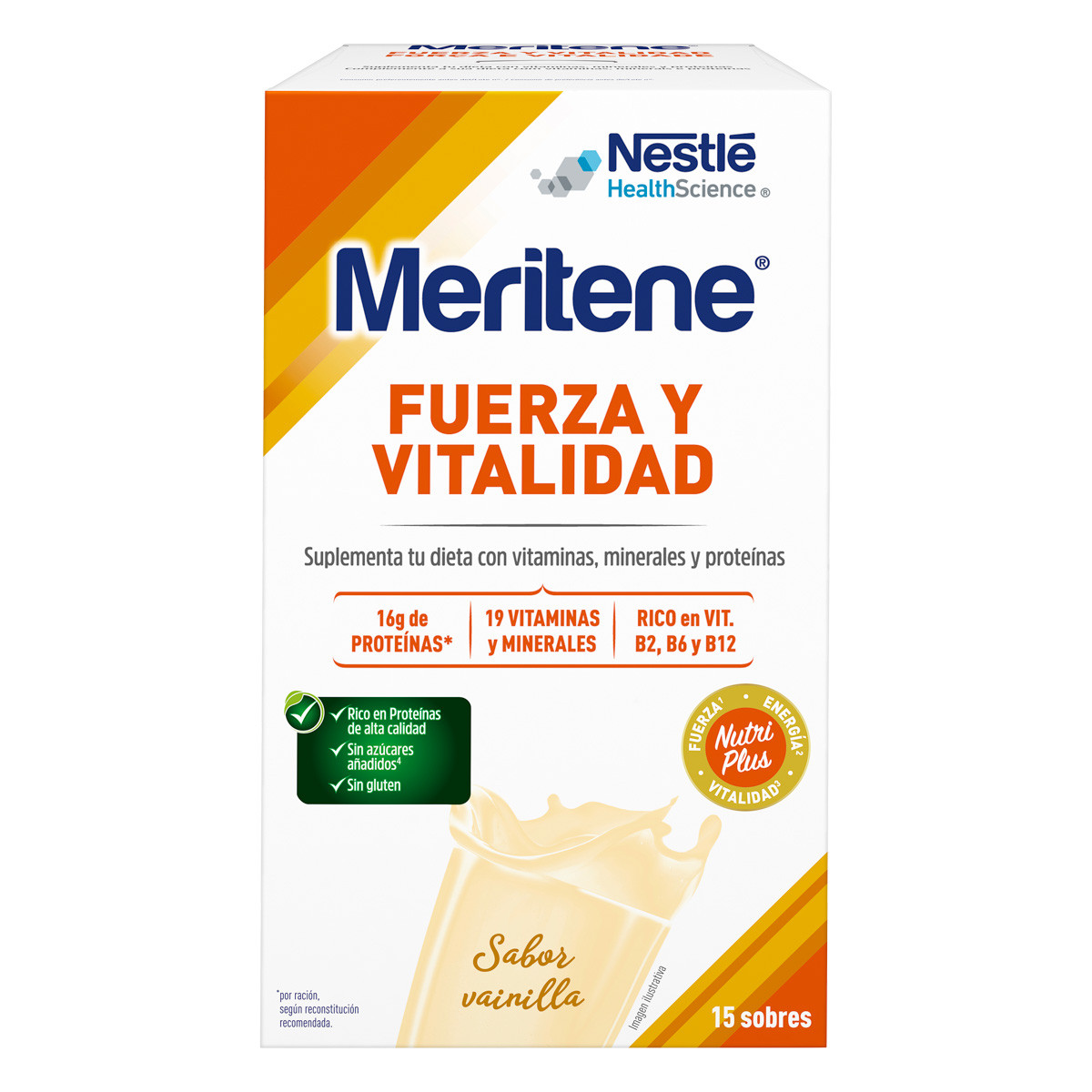 Meritene en Polvo sabor Vainilla 15 sobres de 30 gr.